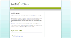 Desktop Screenshot of mysql.lernenhoch2.de